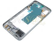 Carcasa intermedia blanca / plateada para Samsung Galaxy A40, SM-A405FN